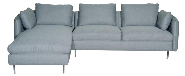 Угловой диван серый Vento Fabric