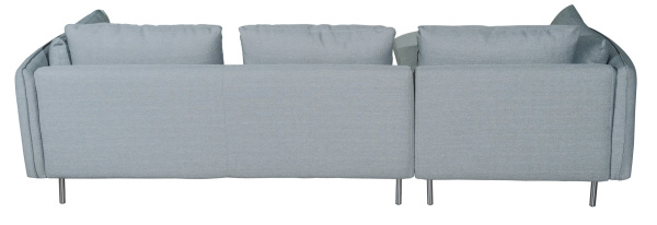 Угловой диван серый Vento Fabric